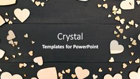  Presentation with hearts - PPT theme consisting of beautiful-background-with-lot background and a dark gray colored foreground