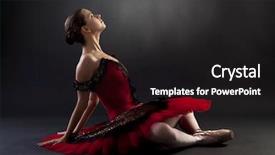  Presentation with ballerina - Colorful PPT layouts enhanced with beautiful ballerina sitting and looking up over black backdrop and a wine colored foreground