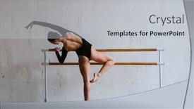  Presentation with dog training class - Cool new slides with beautiful-ballerina-training backdrop and a light gray colored foreground