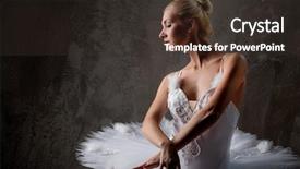  Presentation with ballet - Colorful presentation enhanced with beautiful ballet dancer backdrop and a tawny brown colored foreground