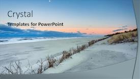  Presentation with poland - Presentation featuring beautiful-baltic-sea-beach background and a light blue colored foreground