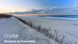  Presentation with poland - Slide deck consisting of beautiful-baltic-sea-beach background and a gray colored foreground