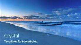  Presentation with poland - Slide set enhanced with beautiful-baltic-sea-beach background and a ocean colored foreground