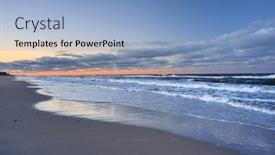  Presentation with poland - PPT layouts with beautiful-baltic-sea-beach background and a light blue colored foreground