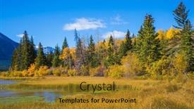  Presentation with banff national park - Cool new slides with beautiful banff national park in rocky mountains autumn canadian forest by the lake vermilion perfect sunny day concept of ecotourism backdrop and a gold colored foreground