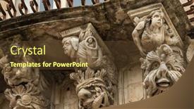  Presentation with ornament - Theme with beautiful-baroque-mascaron-ornament background and a tawny brown colored foreground