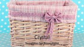  Presentation with baby clothes - Amazing theme having beautiful basket of baby clothes on a blue background backdrop and a coral colored foreground