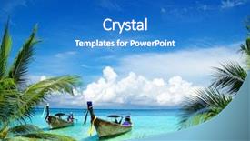  Presentation with tropical - PPT layouts enhanced with beautiful beach and tropical sea background and a teal colored foreground