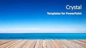  Presentation with sea and beach - Beautiful slide deck featuring beautiful beach and tropical sea backdrop and a dark gray colored foreground