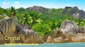  Presentation with beach rocks - Theme with beautiful-beach-anse-source-d background and a tawny brown colored foreground