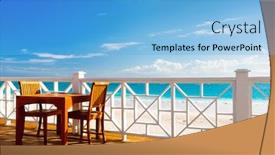  Presentation with bahamas - Amazing slides having beautiful-beach-at-bahamas-harbour backdrop and a light blue colored foreground