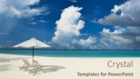  Presentation with south beach - PPT layouts having beautiful-beach-at-maldives-south background and a cream colored foreground