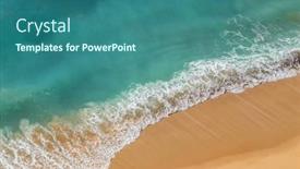  Presentation with algarve - Presentation design enhanced with beautiful-beach-in-algarve-lagoa background and a ocean colored foreground