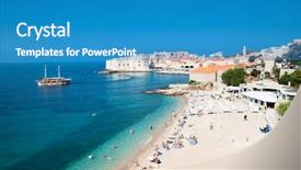  Presentation with dubrovnik - Slides featuring open desk drawer isolated on white with clipping path background and a lemonade colored foreground