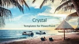  Presentation with malaysia - Presentation theme consisting of beautiful beach in malaysia background and a light blue colored foreground