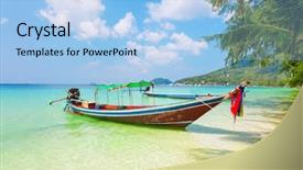  Presentation with beautiful skin and beach - Amazing slides having beautiful beach koh tao backdrop and a light blue colored foreground