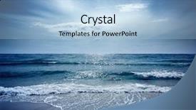  Presentation with lion - Cool new PPT theme with beautiful beach on sea lion backdrop and a light blue colored foreground