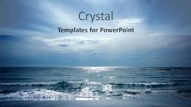  Presentation with lion - Slides enhanced with beautiful beach on sea lion island background and a light blue colored foreground