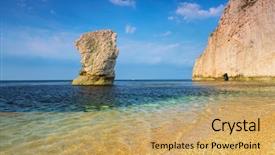  Presentation with beautiful skin and beach - PPT layouts enhanced with beautiful beach on the jurassic background and a yellow colored foreground