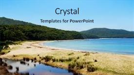  Presentation with south beach - Presentation theme having beautiful-beach-on-the-south background and a light blue colored foreground