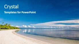  Presentation with philippines - PPT theme featuring beautiful beach on tropical island background and a dark gray colored foreground