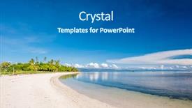  Presentation with philippines - PPT theme featuring beautiful beach on tropical island background and a dark gray colored foreground