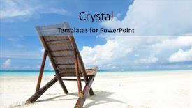  Presentation with beautiful skin and beach - Cool new presentation with beautiful beach with chaise lounge backdrop and a light blue colored foreground