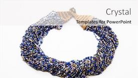  Presentation with glass - Slide deck having beautiful-beads-necklace-made background and a white colored foreground