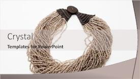  Presentation with jewelry - Presentation featuring beautiful-beads-necklace-made background and a soft green colored foreground