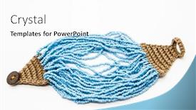  Presentation with jewelry - Slide set featuring beautiful-beads-necklace-made background and a white colored foreground