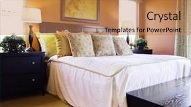  Presentation with interior design - Amazing presentation theme having beautiful-bedroom-interior-design backdrop and a coral colored foreground