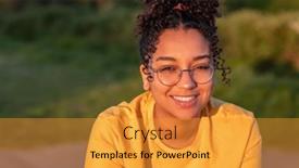  Presentation with african american teenager girl - Colorful slide set enhanced with beautiful-biracial-mixed-race-african backdrop and a gold colored foreground