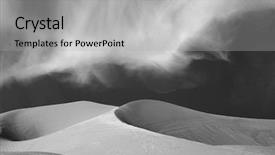  Presentation with black art - Cool new presentation theme with beautiful black and white art backdrop and a light gray colored foreground