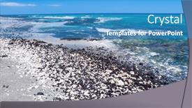  Presentation with clear water - Audience pleasing slide set consisting of beautiful-black-and-white-gravel backdrop and a teal colored foreground