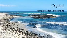  Presentation with clear water - Presentation design featuring beautiful-black-and-white-gravel background and a light blue colored foreground