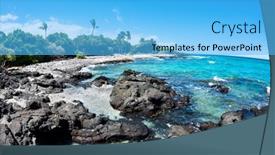  Presentation with clear water - Cool new PPT theme with beautiful-black-and-white-gravel backdrop and a light blue colored foreground