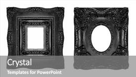  Presentation with baroque - Amazing presentation theme having beautiful black baroque frames similar backdrop and a gray colored foreground