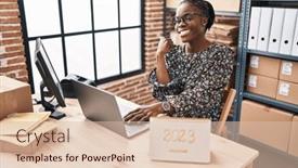  Presentation with black business - Presentation having beautiful-black-doctor-woman-working background and a lemonade colored foreground