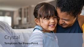  Presentation with black girl sexy fashionable mulatto - PPT theme featuring beautiful-black-mother-embracing background and a light blue colored foreground