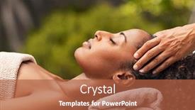  Presentation with luxury resort - Presentation featuring beautiful-black-woman-getting-face background and a red colored foreground