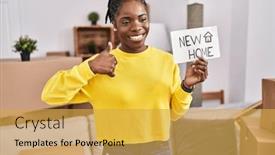  Presentation with black woman - Presentation consisting of beautiful-black-woman-moving background and a yellow colored foreground