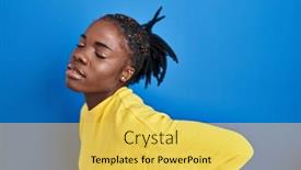  Presentation with black woman - PPT theme featuring beautiful-black-woman-standing-over background and a  colored foreground
