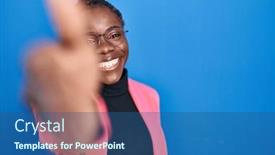  Presentation with blue handshake - 