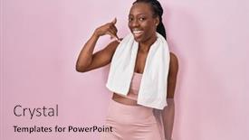  Presentation with pink black - Theme featuring beautiful-black-woman-wearing-sportswear background and a lemonade colored foreground