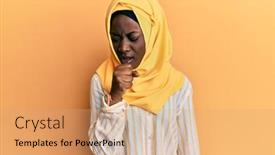  Presentation with islamic - Audience pleasing slide set consisting of beautiful-black-woman-wearing-traditional backdrop and a coral colored foreground
