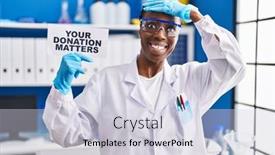  Presentation with donation - Presentation featuring beautiful-black-woman-working background and a lemonade colored foreground