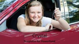  Presentation with teenage girl - Slides featuring beautiful blond teenage girl sitting background and a violet colored foreground