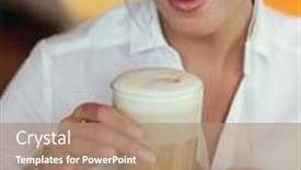  Presentation with hea - Colorful presentation design enhanced with listening to music with hea backdrop and a coral colored foreground