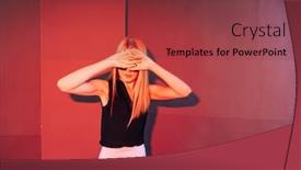  Presentation with flash - Amazing theme having beautiful-blond-woman-with-long backdrop and a tawny brown colored foreground