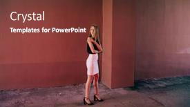  Presentation with long hair - Colorful slides enhanced with beautiful-blond-woman-with-long backdrop and a tawny brown colored foreground